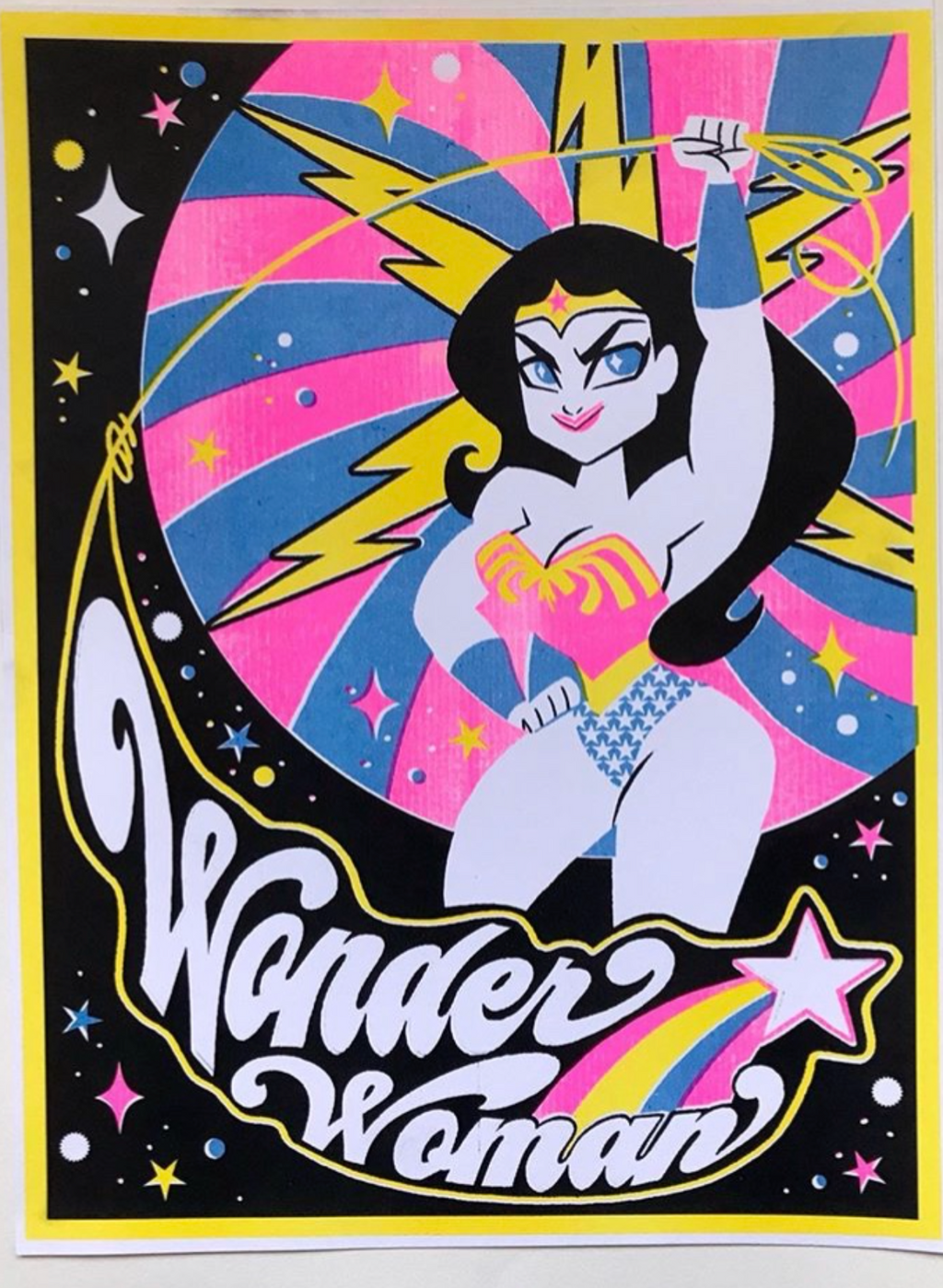 Wonder Woman Risograph