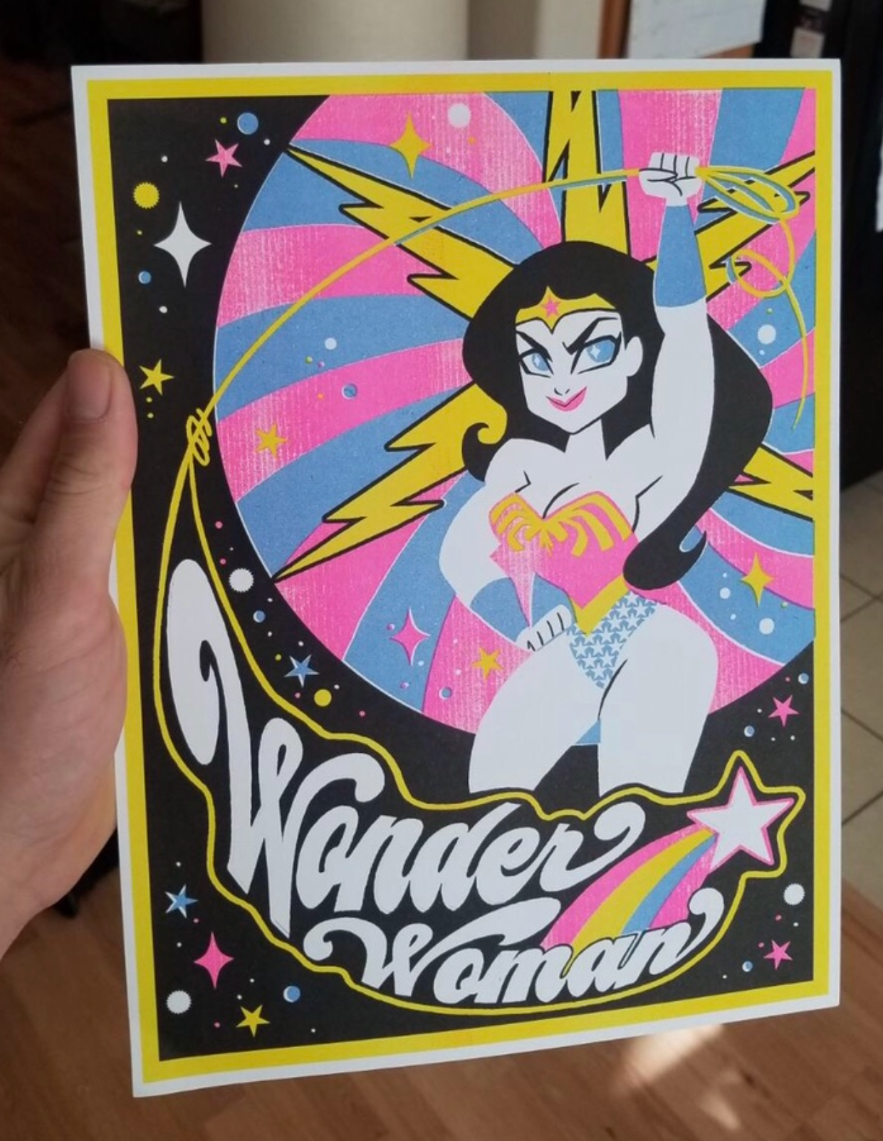Wonder Woman Risograph