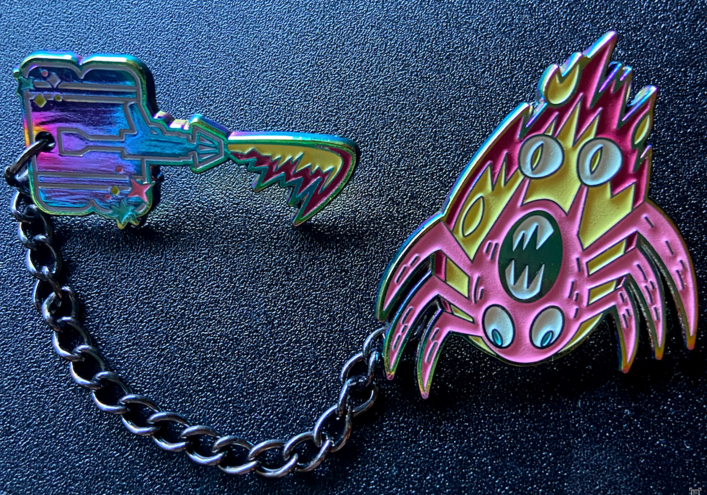 The Thing- Rainbow Glow in the Dark Enamel Collar Pin