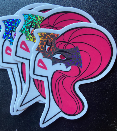 Batty Glitter Sticker