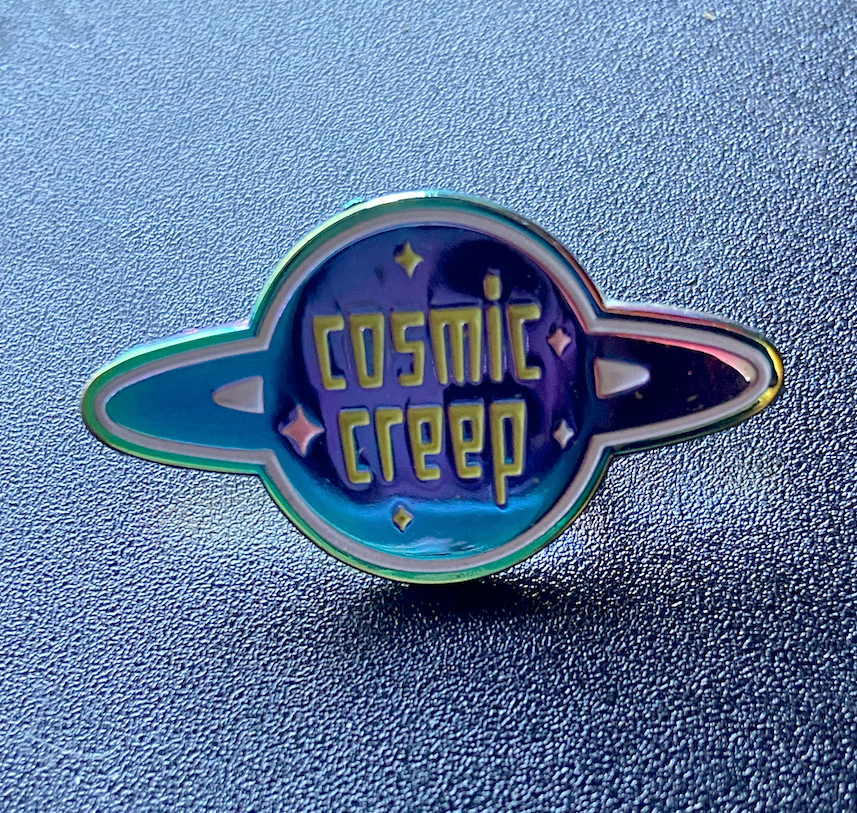 Creep- Rainbow Enamel Glow in the Dark Pin