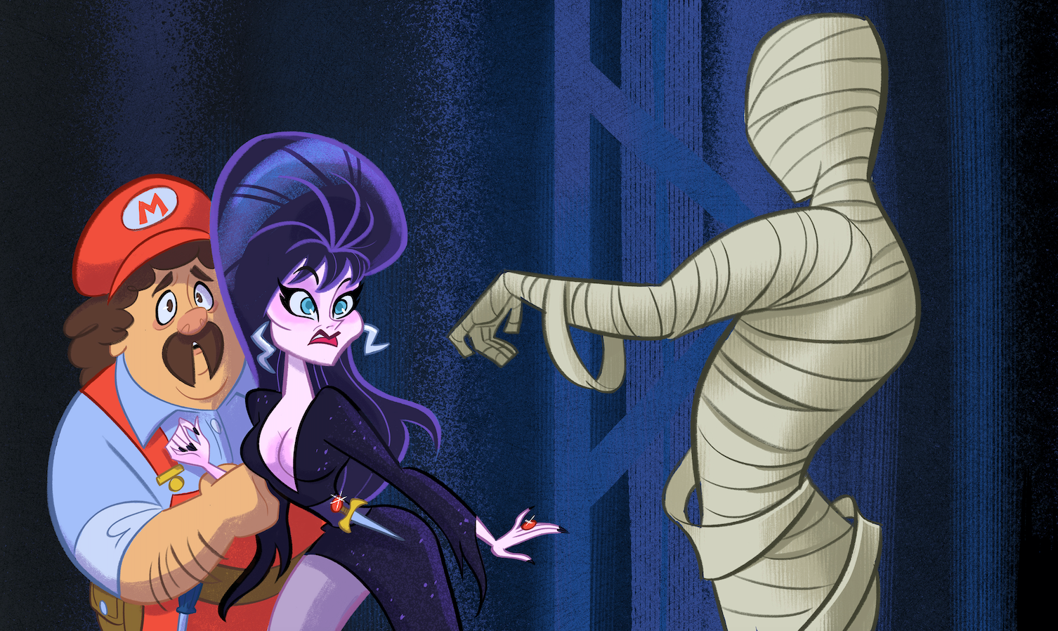 Mario and Elvira- The Super Mario Brothers Super Show